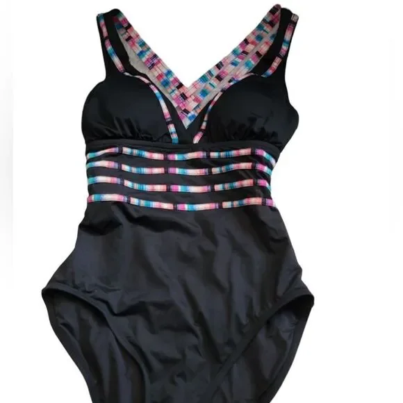 La Blanca Catalina Coast Multi-Strap Cross-Back One Piece Size 6 NEW - Picture 3 of 6